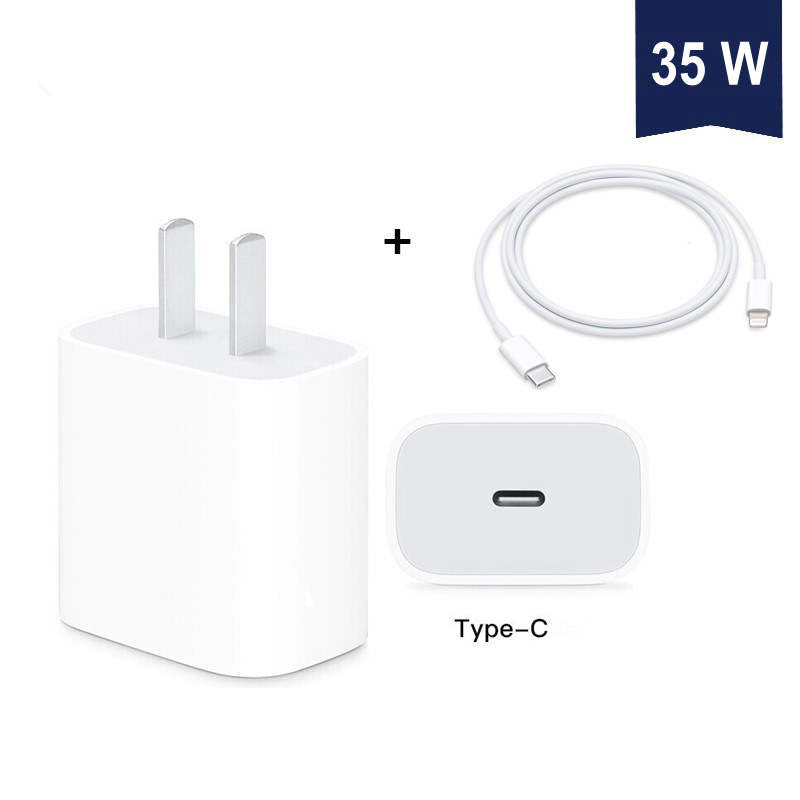 (35 W) Adaptateur secteur à charge rapide USB-C Chargeur mural et câble USB-C vers Lightning/USB-C (35 W) Adaptateur secteur à charge rapide USB-C Chargeur mural et câble USB-C vers Lightning/USB-C